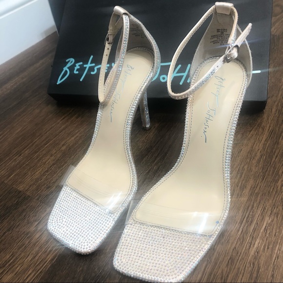 Betsey Johnson SB-Cole Champagne Rhinestone Heels - Picture 6 of 11